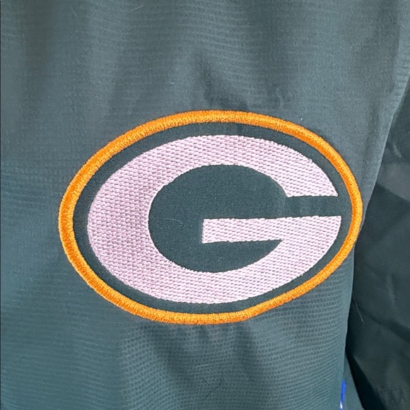 Green Bay Packers Quarter-Zip Short Sleeve Jacket with Yellow Trim Large Unisex - Picture 2 of 7